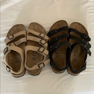 Black and Nude Birkis Bundle size 39 Sandals